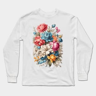 Watercolor Flower painting. Long Sleeve T-Shirt